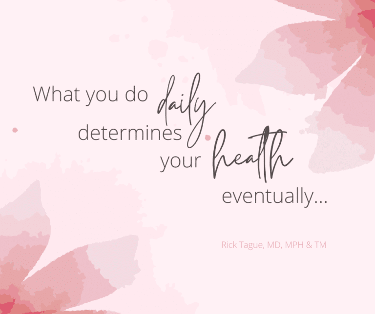 Healthy Habits: What you do daily determines your health eventually…