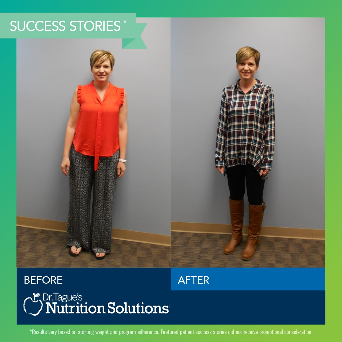 Dr. Tague's Center for Nutrition Success Stories - Melissa lost 25lbs in 13 weeks