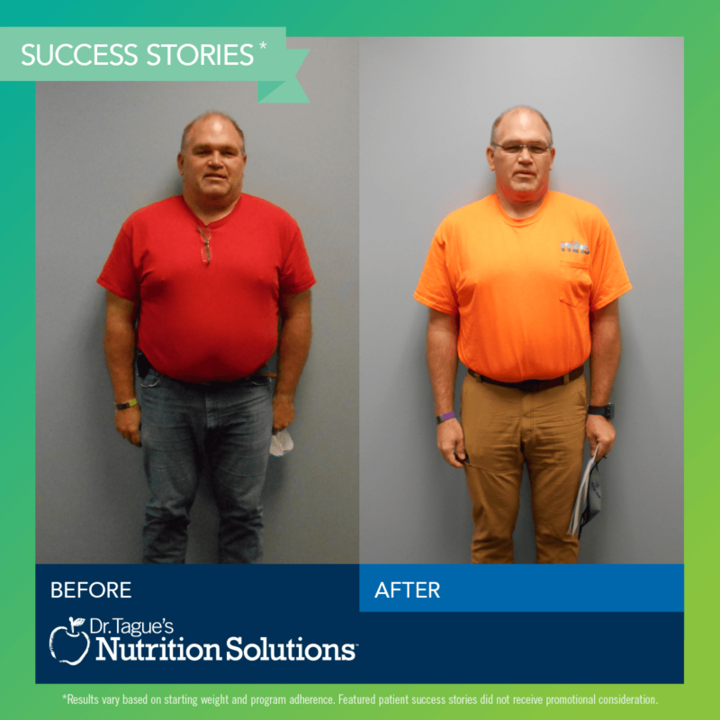 Kevin lost 49 pounds in just 13 weeks on Dr. Tague's treatment plan!
